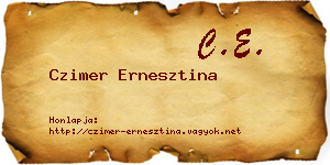 Czimer Ernesztina névjegykártya
