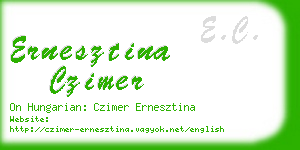 ernesztina czimer business card
